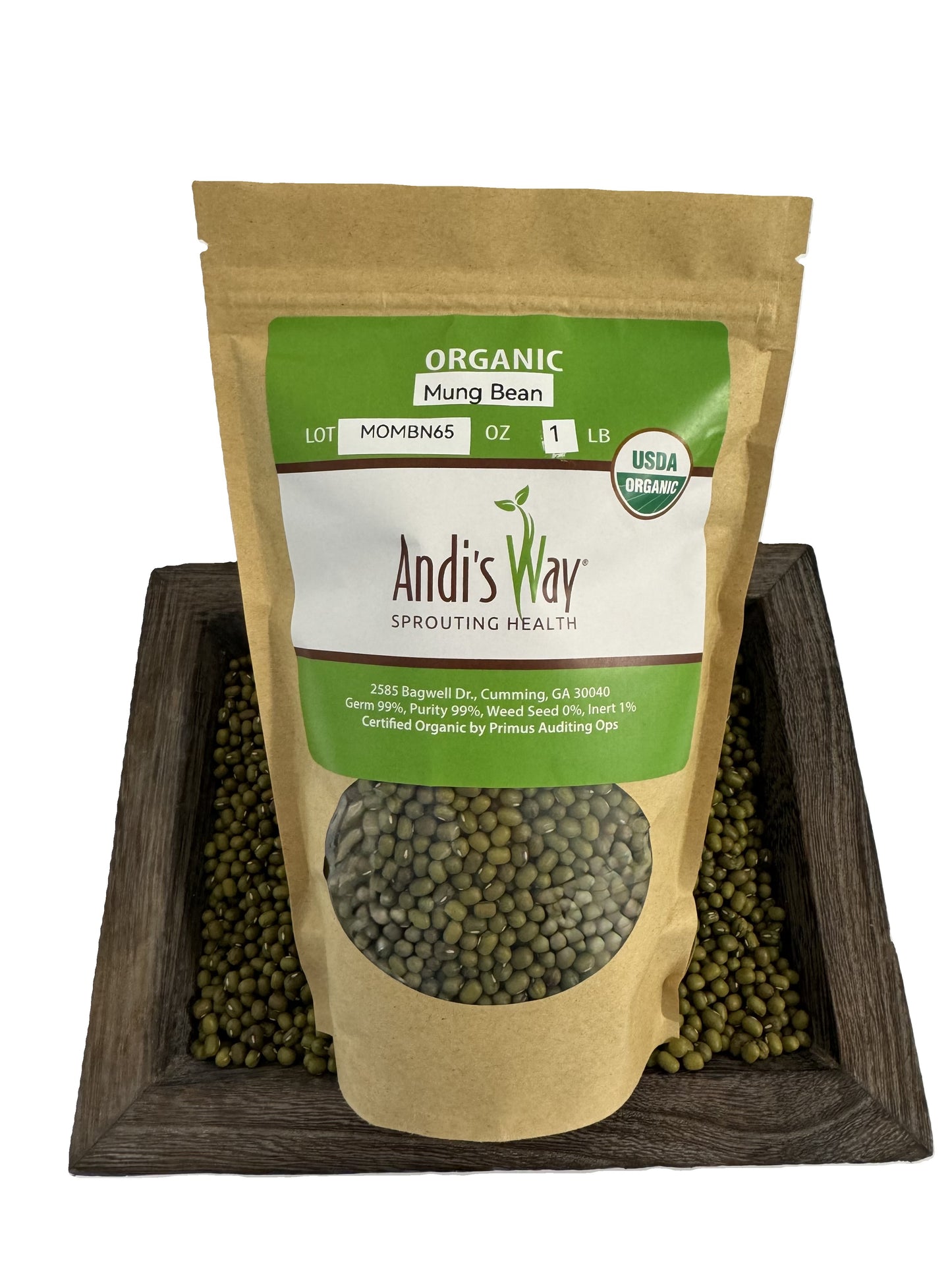 Organic Mung Beans for Sprouting | Non-GMO Sprout Seeds | High Germination | Andi’s Way
