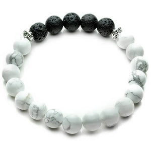
                  
                    Load image into Gallery viewer, Howlite Essential Oil Diffuser Bracelet - Andi&#39;s Way
                  
                