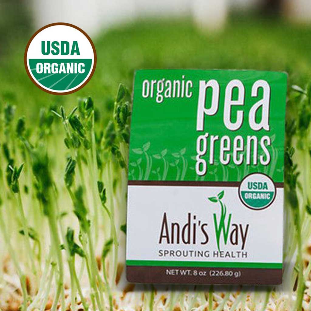 Organic Pea Greens Andisway