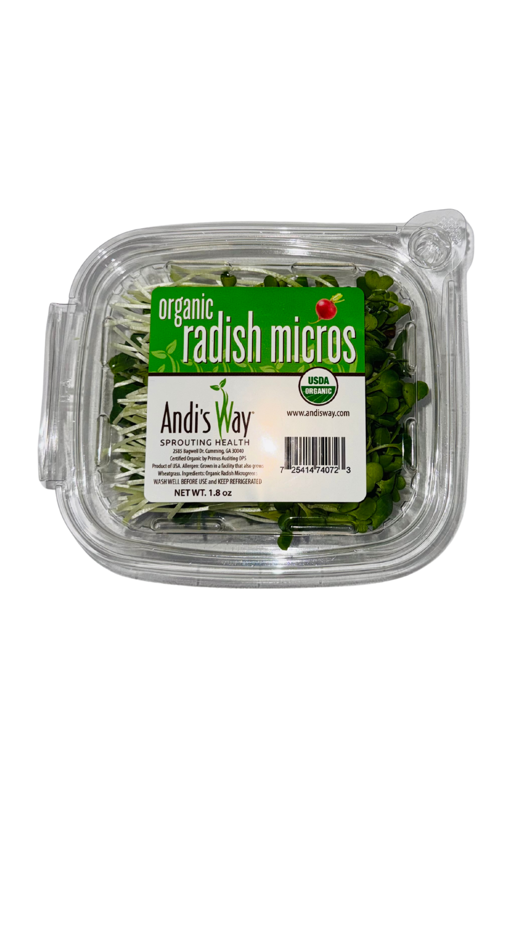 Fresh Organic Radish Microgreens