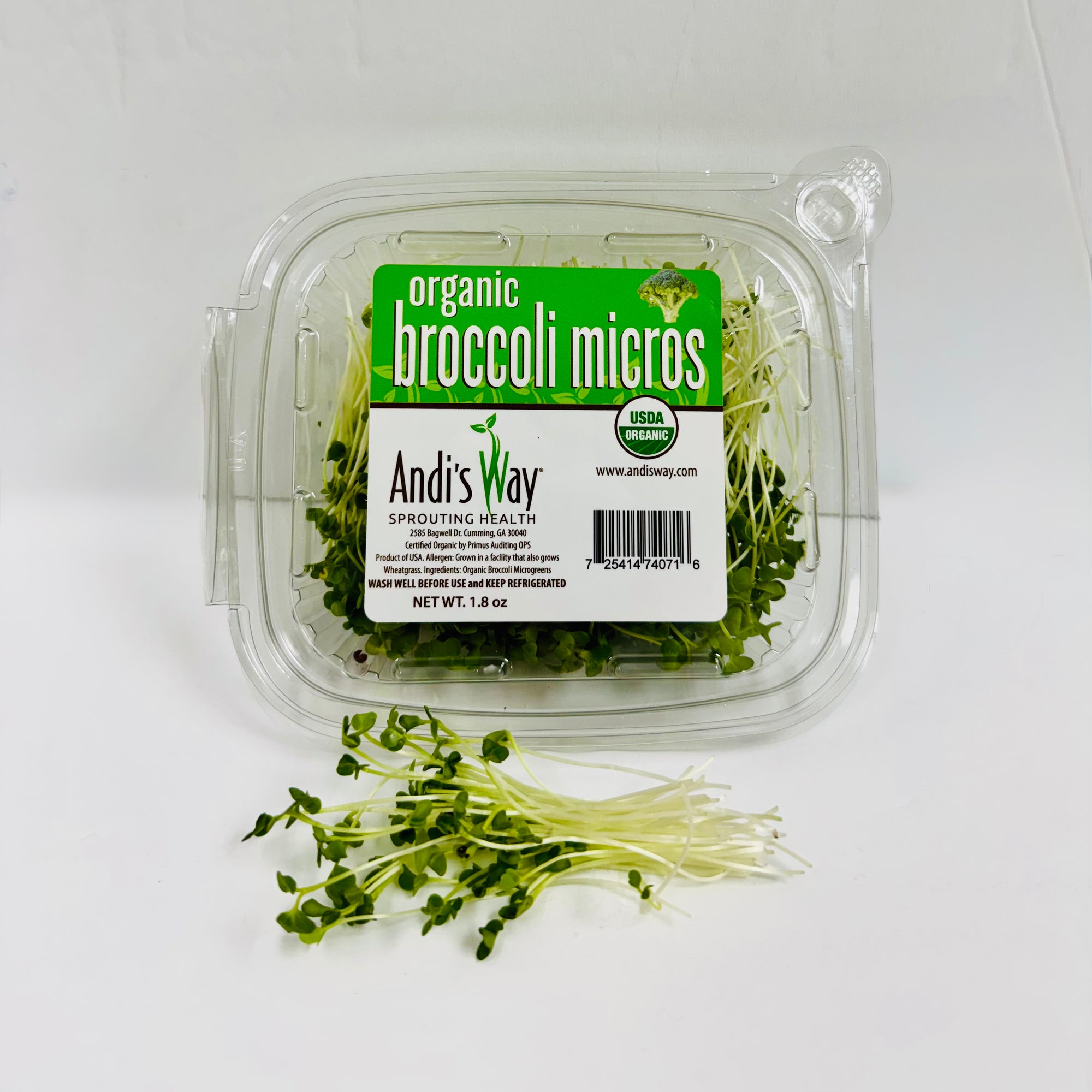 Broccoli Microgreens - Fresh cut Organic 1.8 oz