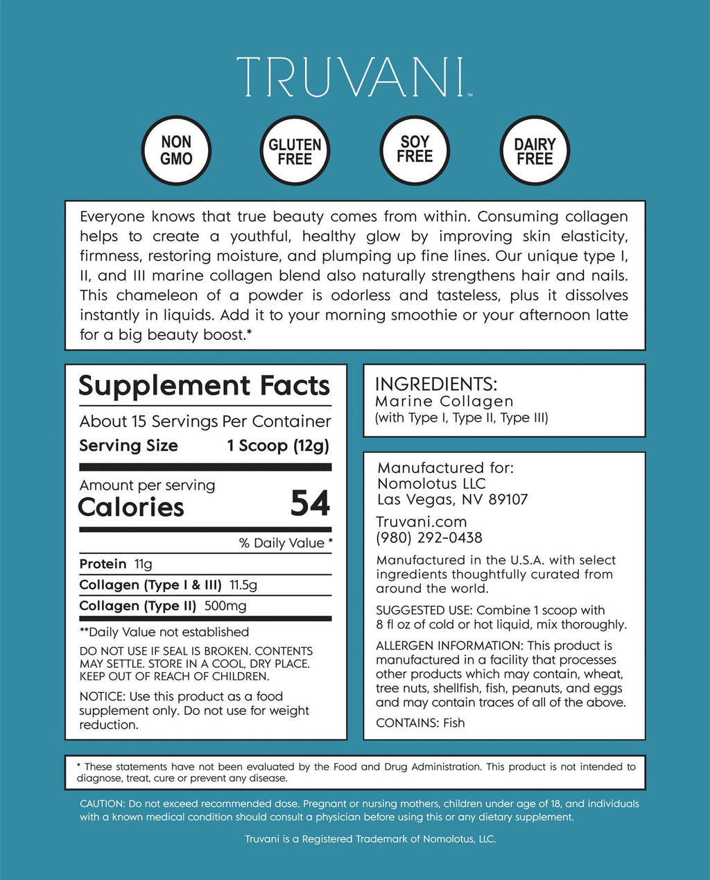 Truvani Wild Caught Marine CollagenWellnessTruvani Wild Caught Marine Collagen - Andi's Way
