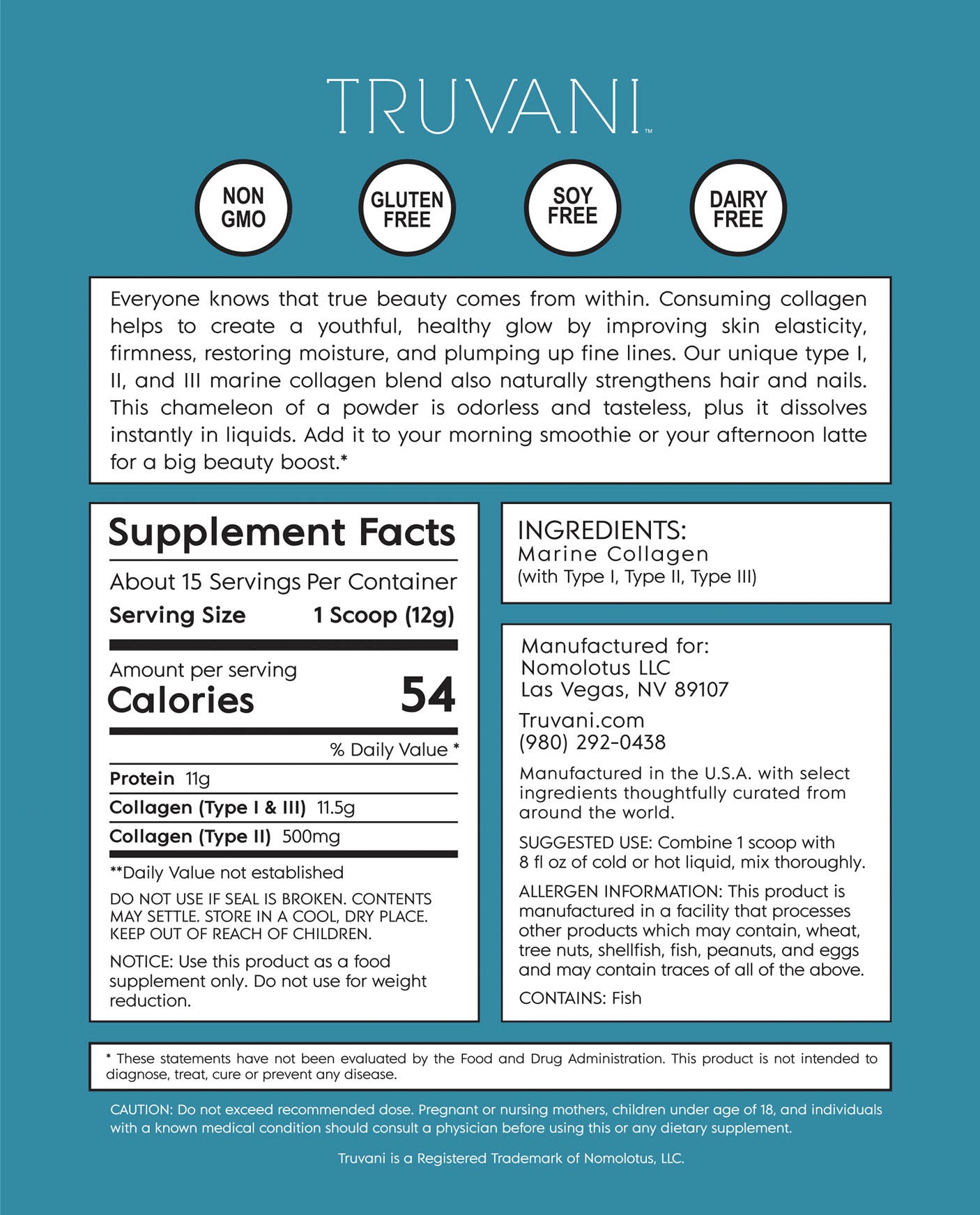 Truvani Wild Caught Marine CollagenWellnessTruvani Wild Caught Marine Collagen - Andi's Way