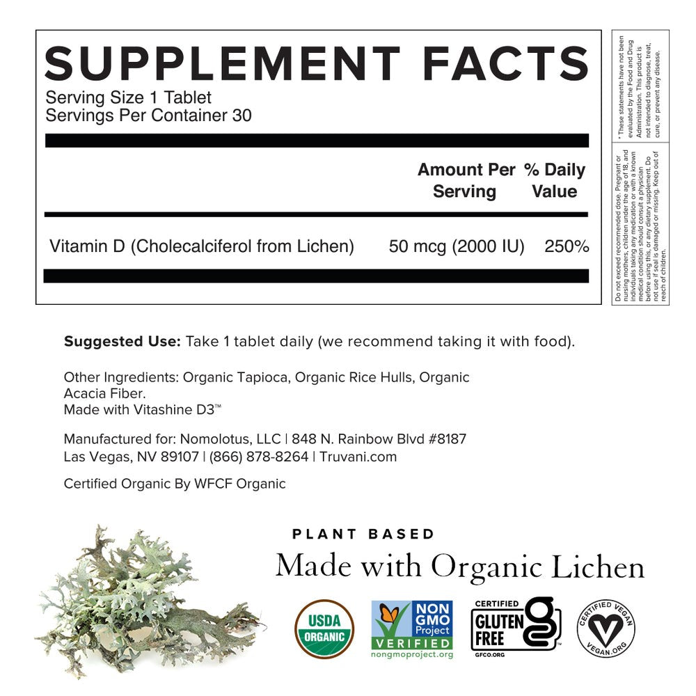 Vitamin D3 from Organic LichensVitamin D3 from Organic Lichens