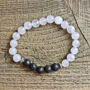 
                  
                    Load image into Gallery viewer, Rose Quartz Diffuser Bracelet - Andi&#39;s Way
                  
                