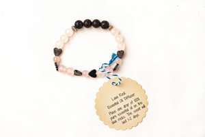 
                  
                    Load image into Gallery viewer, Heart infused Rose Quartz diffuser bracelet - Andi&#39;s Way
                  
                