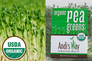 
                  
                    Load image into Gallery viewer, 1/2 lb Fresh Organic Pea Greens - Andi&#39;s Way
                  
                